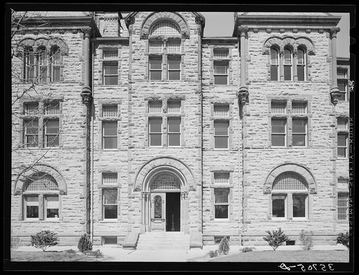 Detail of courthouse at Cuero, Texas