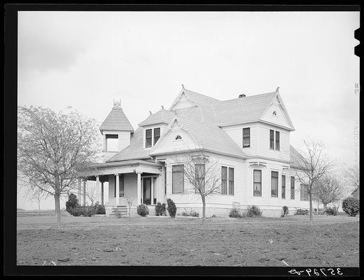 Untitled photo, possibly related to: Farmhouse and barn in Travis County, Texas. This is one of the oldest settled sections of Texas