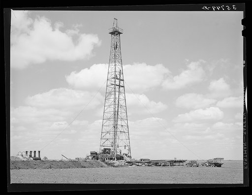 Oil well being drilled in San Patricio County, Texas