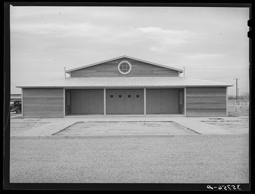 Community building at the migratory labor camp at Sinton, Texas