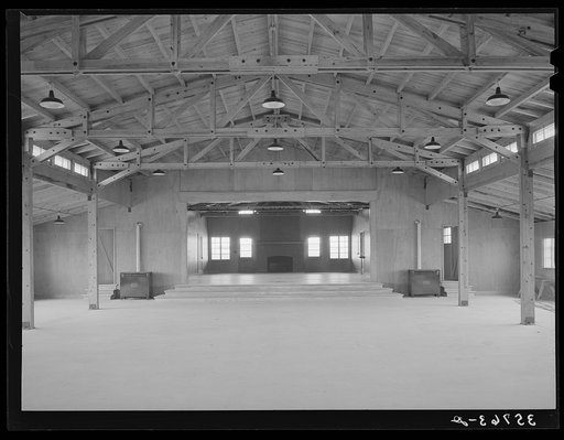 Untitled photo, possibly related to: Interior of community building at the migratory labor camp. Sinton, Texas