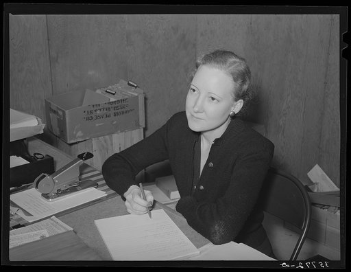 Assistant to the camp manager at migratory labor camp. Sinton, Texas