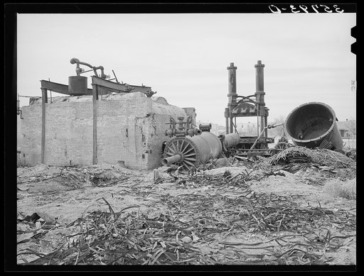 Wreckage of cotton gin and compress at Big Spring, Texas