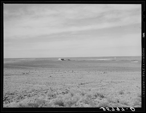 Farmhouse on high Texas great plains. Dawson County, Texas