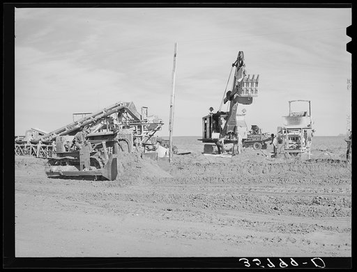 Untitled photo, possibly related to: Road construction. Gaines County, Texas
