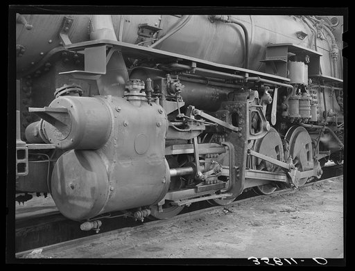 Details of engine in the yard at Big Spring, Texas