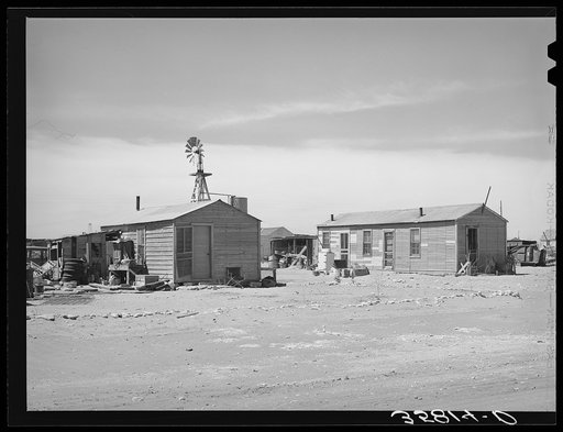 Houses of oil field workers in Hobbs, New Mexico