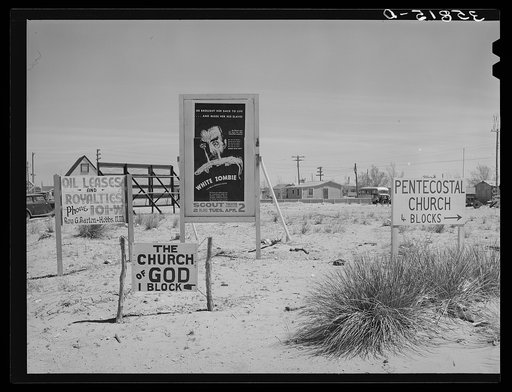 Signs in the oil town of Hobbs, New Mexico