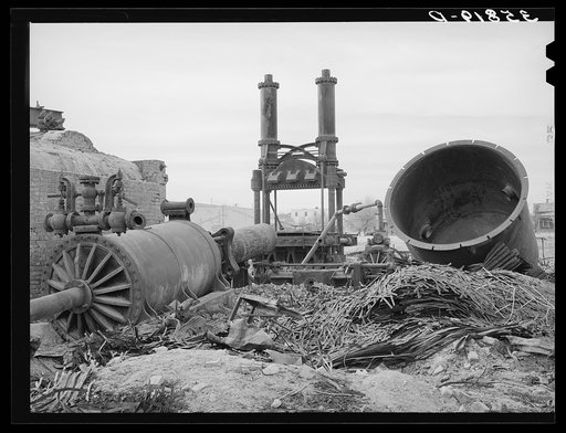 Wreckage of cotton gin and compress, Big Spring, Texas. They were destroyed by fire