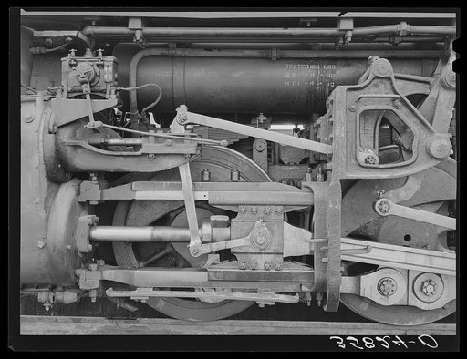 Detail of locomotive. Big Spring, Texas