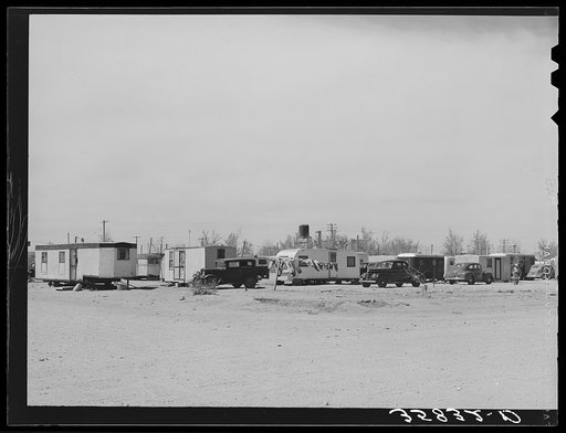 Trailers of oil field workers. Hobbs, New Mexico