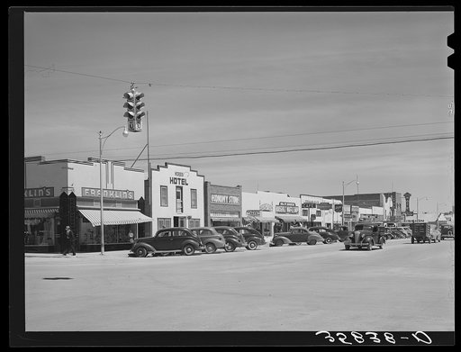 Main street in the oil boom town of Hobbs, New Mexico