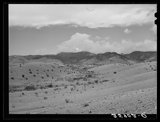Early spring snowstorm over the mountains in Socorro County, New Mexico