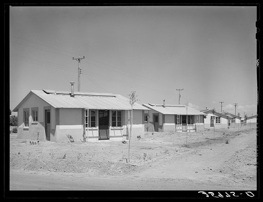 House designed for permanent agricultural laborers at the Agua Fria migratory labor camp, Arizona