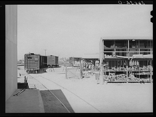 Railroad siding and warehouses of the United Producers and Consumers Cooperative. Phoenix, Arizona