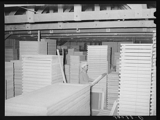 Mill work doors and windows at the warehouse of the United Producers and Consumers Cooperative. Phoenix, Arizona