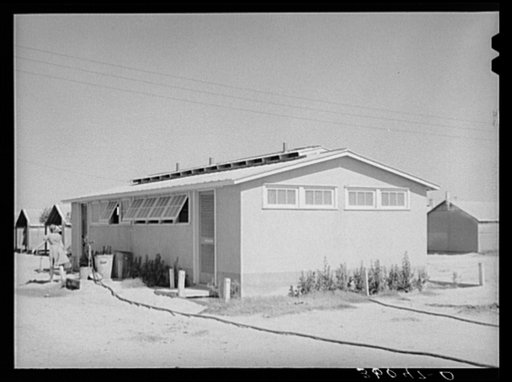 Sanitary unit at the Agua Fria migratory labor camp. Arizona