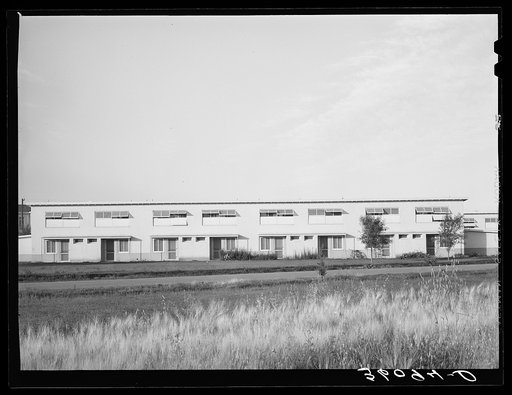 Apartment house at the Arizona part-time farms. Chandler Unit, Maricopa County, Arizona