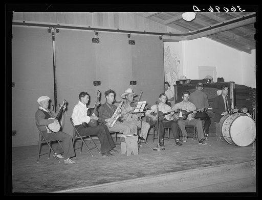 Camp orchestra at dance on Saturday night at the Agua Fria migratory labor camp. Arizona