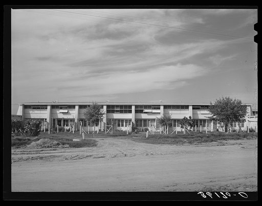 Apartment house at the Arizona part-time farms. Chandler Unit, Maricopa County, Arizona