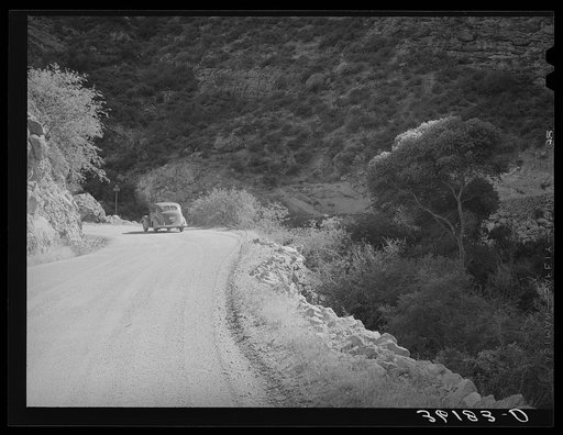 Scene along the Apache Trail between Globe and Phoenix. Apache County, Arizona