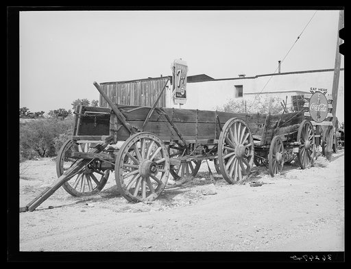 Wagons used in frontier day wagon train now on display at the Bird Cage museum in Tombstone, Arizona