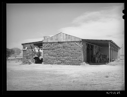 Baled hay for feed at the Casa Grande Valley Farms. Pinal County, Arizona