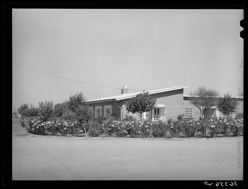 Community house at the Casa Grande Valley Farms. Pinal County, Arizona