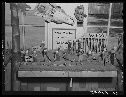WPA (Work Projects Administration) work as visualized by Homer Tate. Safford, Arizona