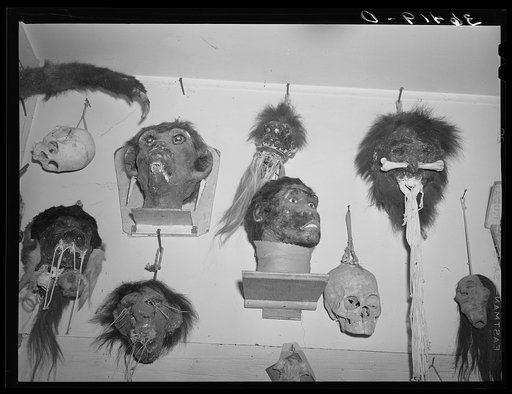Heads imagined and made by Homer Tate. Safford, Arizona
