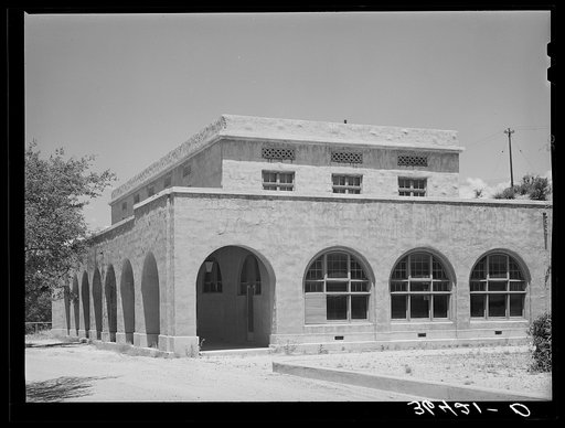 One of the main buildings of the Burro Mountain Copper Company, now inactive, at Tyrone, New Mexico