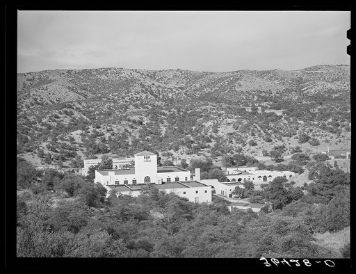 Tyrone, New Mexico, a town developed by the Burro Mountain Copper Company, now inactive, but which is developing the town as a summer resort