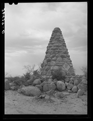 Monument to Ed Schieffelin who discovered the mineral deposits at Tombstone, Arizona