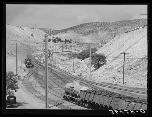 Railroad system at the copper mine at Santa Rita, New Mexico