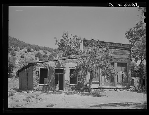 Old store building at Georgetown, New Mexico. The mining operations dates back to the Spanish conquistadores and is now abandoned