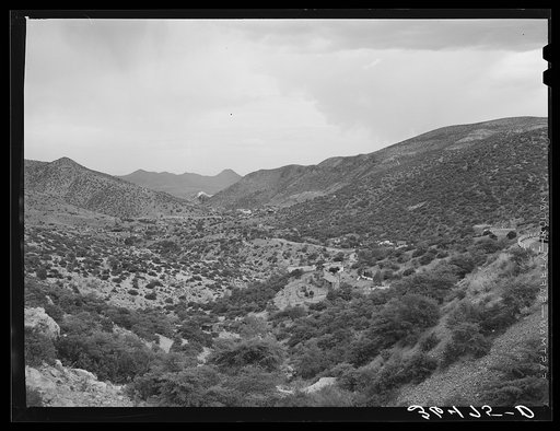 Looking down the valley to Bisbee, Arizona