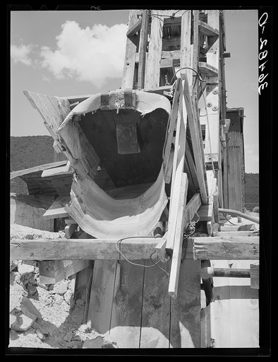 Abandoned gold mining equipment at Pinos Altos, New Mexico