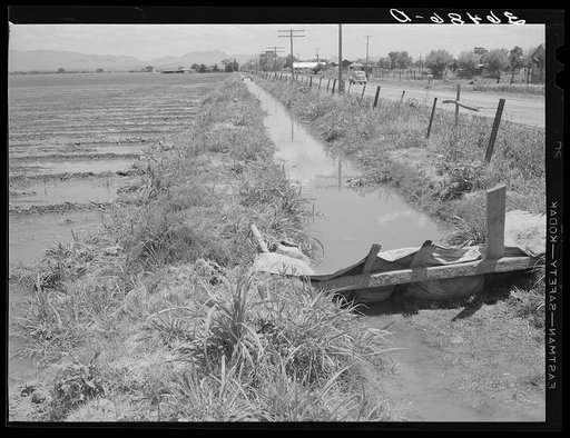 Irrigation ditch. Solomonsville, Graham County, Arizona