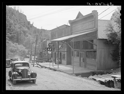 On the main street of Mogollon, New Mexico
