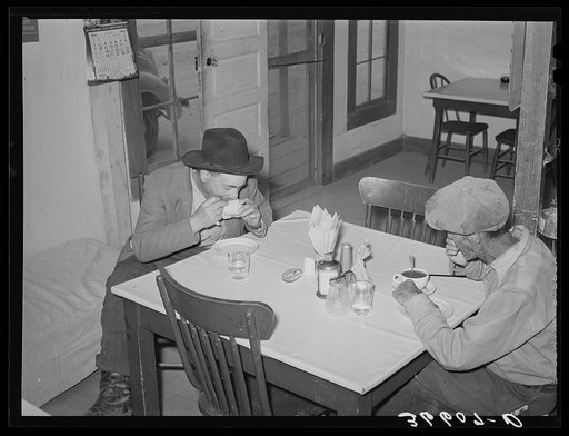 Farmers in the cafe. Pie Town, New Mexico