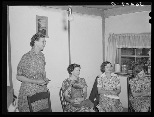Women at the women's extension club meeting. Pie Town, New Mexico