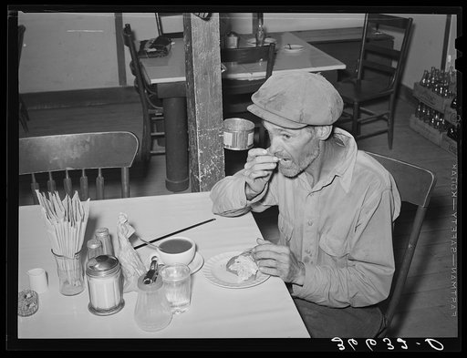 Farmer in the cafe. Pie Town, New Mexico