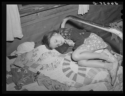 Josie Caudill asleep at Forty-two party. Pie Town, New Mexico