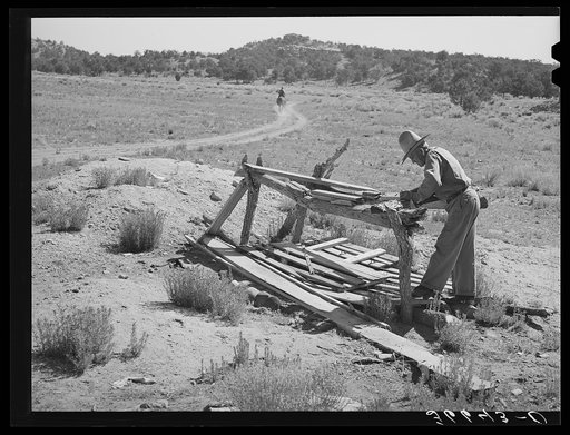 Abandoned well on farm at Pie Town, New Mexico
