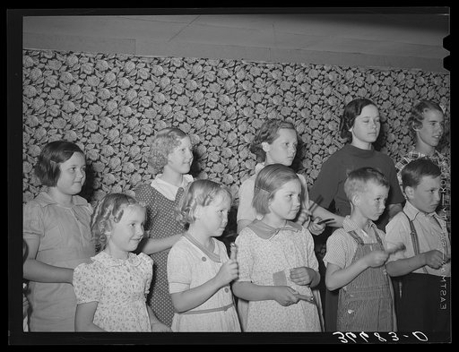 Schoolchildrens' band. Pie Town, New Mexico