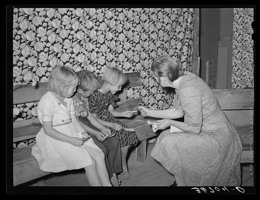 Youngsters' Sunday school class at the Farm Bureau building. Pie Town, New Mexico