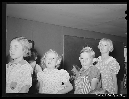 Schoolchildren. Pie Town, New Mexico