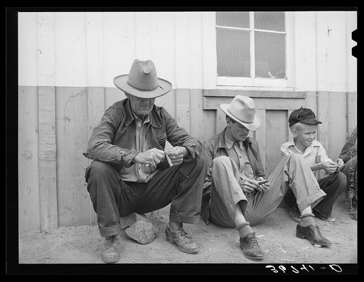 Farmers whittling. Pie Town, New Mexico