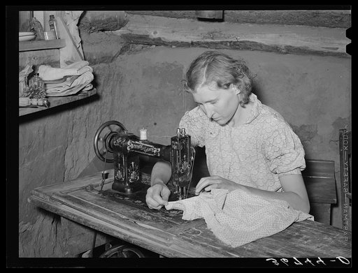Mrs. Whinery makes all her family's clothing. Pie Town, New Mexico