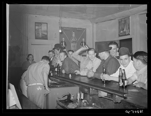 In a barroom. Mogollon, New Mexico